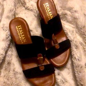 Italian Brown and Black Wedge